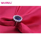 Authentic 925 Sterling Silver Plated Women Wedding Engagement Jewelry Sets Princess Oval Zircon Crystal Necklace Earrings Ring