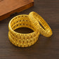 24K gold plated Bangles Ethiopian Fashion Hollowed out Bangles For Women African Bride Wedding Bracelet Jewelry Gifts #071
