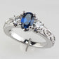 2025 Luxury Prong Setting-Rings For Women With Deep Blue Zircon Stone Anniversary Gift   Wife Micro Paved Middle