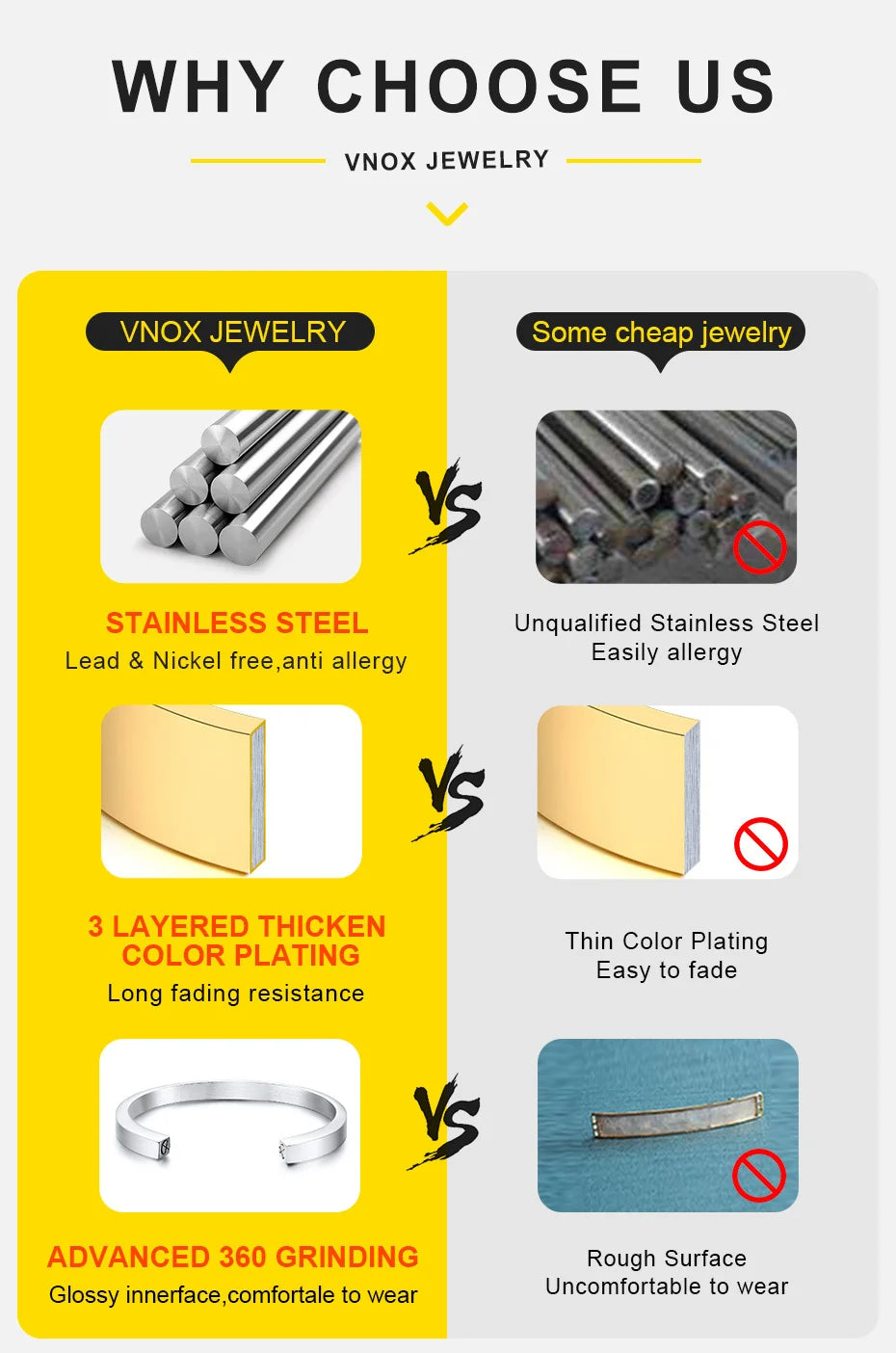 Vnox Romantic Zircon Cuff Bracelet For Women Geometric Fashion Lady Jewelry Stainless Steel Bangles Party Gold Color Never Fade