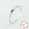 2022 NEW Classic Rectangular Emerald Ring For Women Single Row Of Diamonds Genuine Sterling Silver Valentine's Day Gift  Jewelry