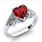 2025 European and American Red Cubic Zirconia Ring, Oval Geometric Fashion Temperament Elegant and Dazzling Jewelry Accessories