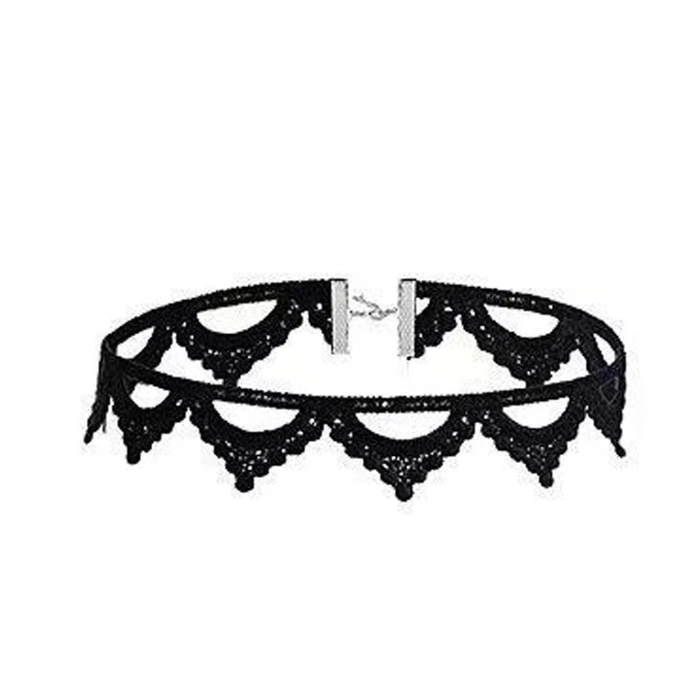 Neo-Gothic Punk Black Sexy Lace Chokers Necklace For Women Fashion Retro Clavicle Chain Halloween Collar Choker Steampunk Gifts
