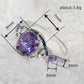 2025 New Purple Cubic Zirconia Ring with Sparkling Square Crystal, High End Women's Personalized Fashion Cocktail Party Jewelry