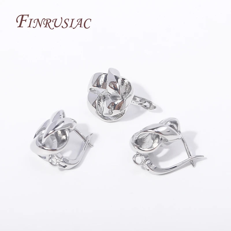 Trendy Earrings Accessories 18K Gold Plated Metal Round Earwires Earring Fasteners Hooks For DIY Women Ear Jewelry Making