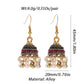 Tibetan Jewelry Silver Color India Geometric Hanging Dangle Drop Earrings Bohemia Bells Jhumka Earrings