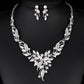 Zenat Luxury Crystal Necklace Earrings Set