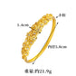 Luxury 24K 9999 Pure Gold real gold Flower Bracelet Women's Ethnic Style Bracelet