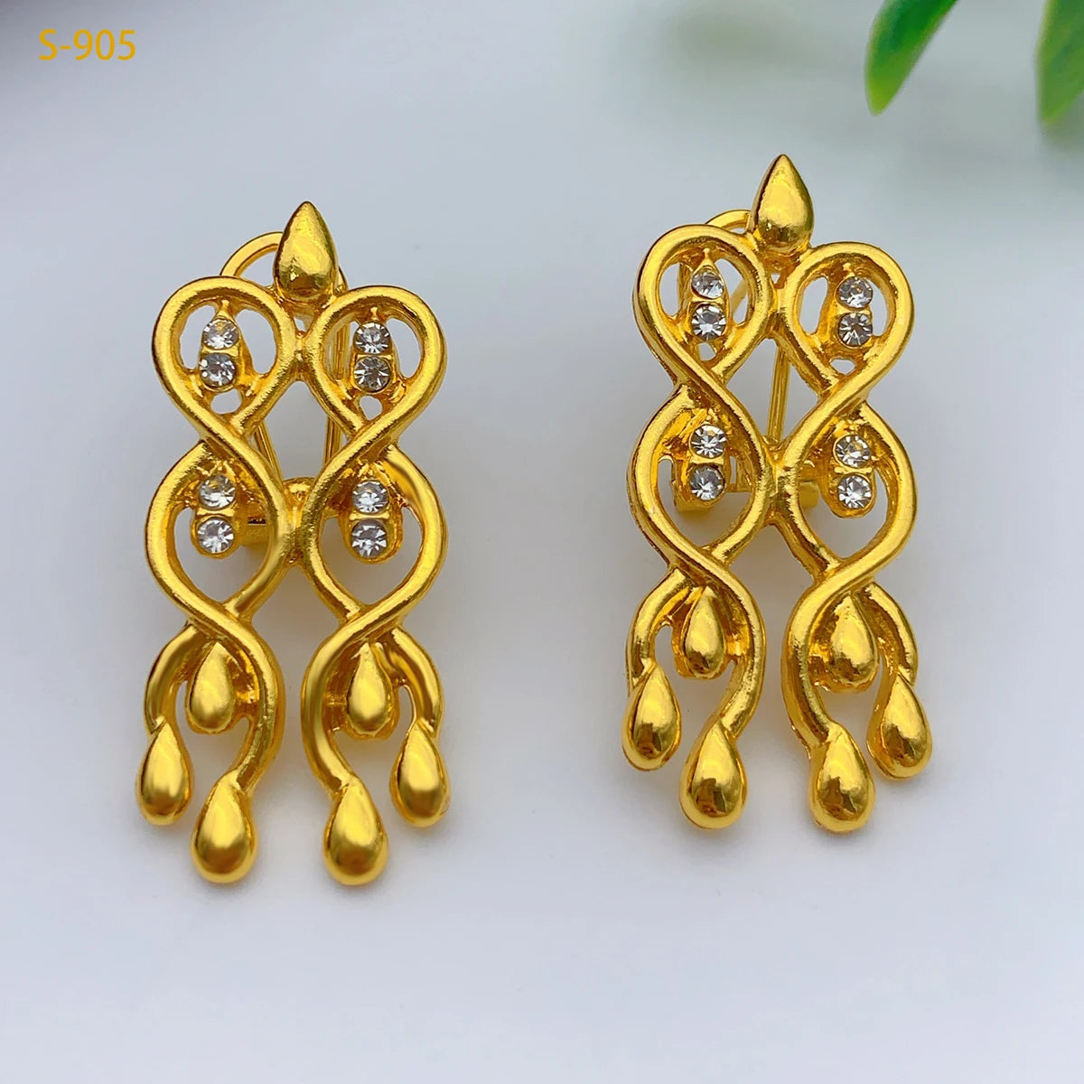 Pakistani Dubai 24K Gold Plated Jewelry Set for Women Nigeria Wedding Necklace Earring Bracelet Ring Bridal Jewellry Accessories