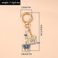 Cute Enamel Flower Butterfly Keychain Women Girls Love Heart Key Ring Pendants Handbag Decor DIY Handmade Jewelry Gifts