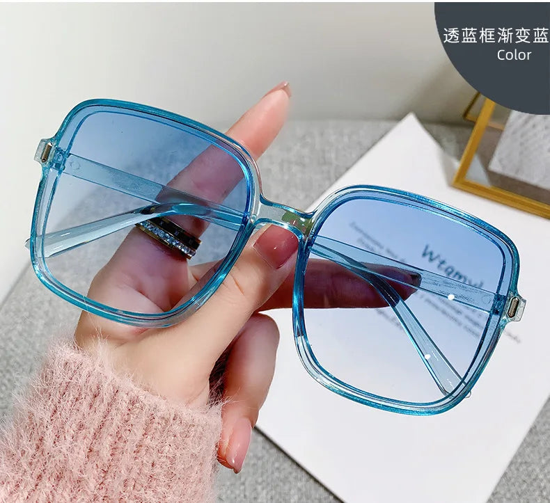 New Oversized Rectangle Sunglasses Women's Fashion Square Sun Glasses Men's Classic Vintage Eyewear UV400 Oculos De Sol