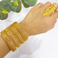 ANIID Fashion Dubai Bridal 24k Gold Color Round Bracelets Bangles  Ethiopian Luxury Hand Jewelry for Indian Wedding Party Gifts