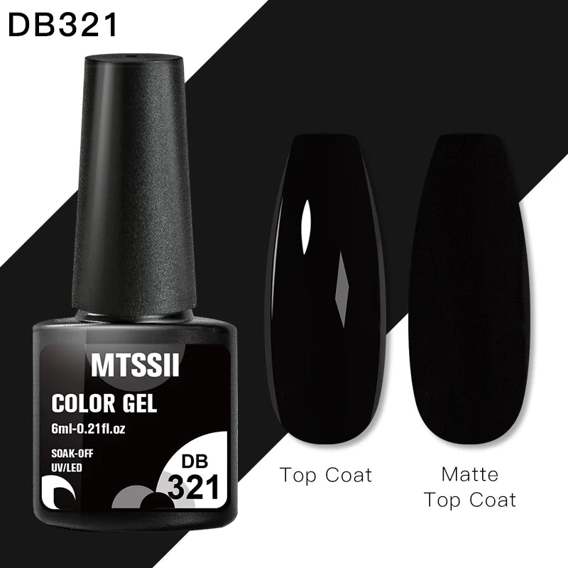 Mtssii 6ML Reflective Gel Nail Polish Shiny 14 Colors Semi-permanent UV Gel varnish Hybrid Nail Polish for Nail Art Manicure
