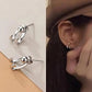 925 Silver Needle Korean Fashion Leaf Flower Earrings For Women Metal Earings Jewelry 2025 Trending Women's Gold Color Earrings