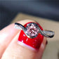 Pink Cubic Zirconia Ring Suitable for Women's Engagement Wedding Luxury Accessories Sparkling Silver Fashion Jewelry