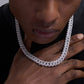 10mm Diamond Cuban Link Chain White Gold/18K Gold Plated Bling 5A+ CZ Necklace Rapper Hip Hop Luxury Jewelry for Men and Women