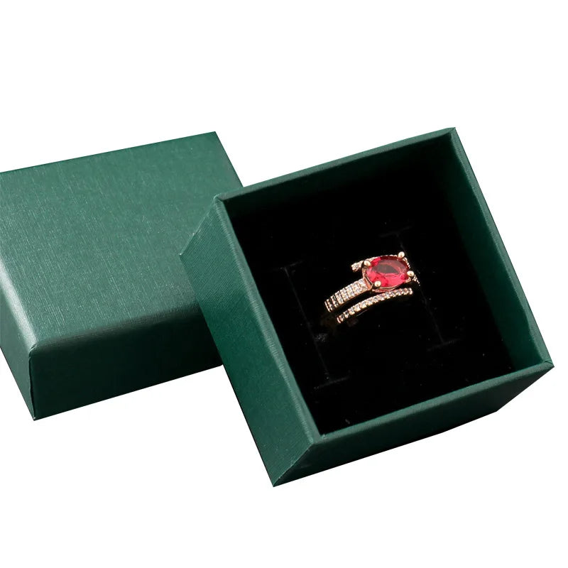 Blackish Green Square Jewelry Storage Box