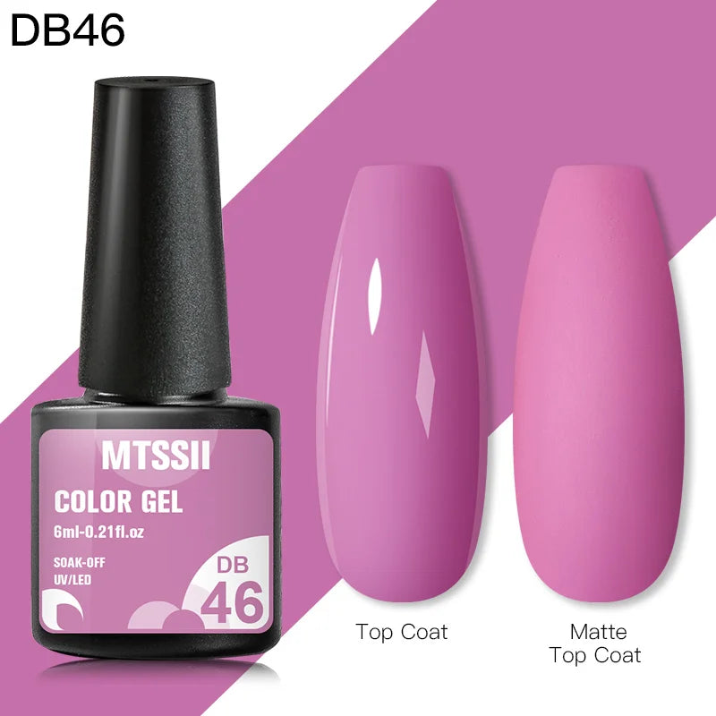 Mtssii 6ML Reflective Gel Nail Polish Shiny 14 Colors Semi-permanent UV Gel varnish Hybrid Nail Polish for Nail Art Manicure