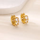 Zircon Geometric Snake Earrings for Women Multi Layered Gold Color Small Hoop Earrings Fashion Ear Piercing Wedding Jewelry