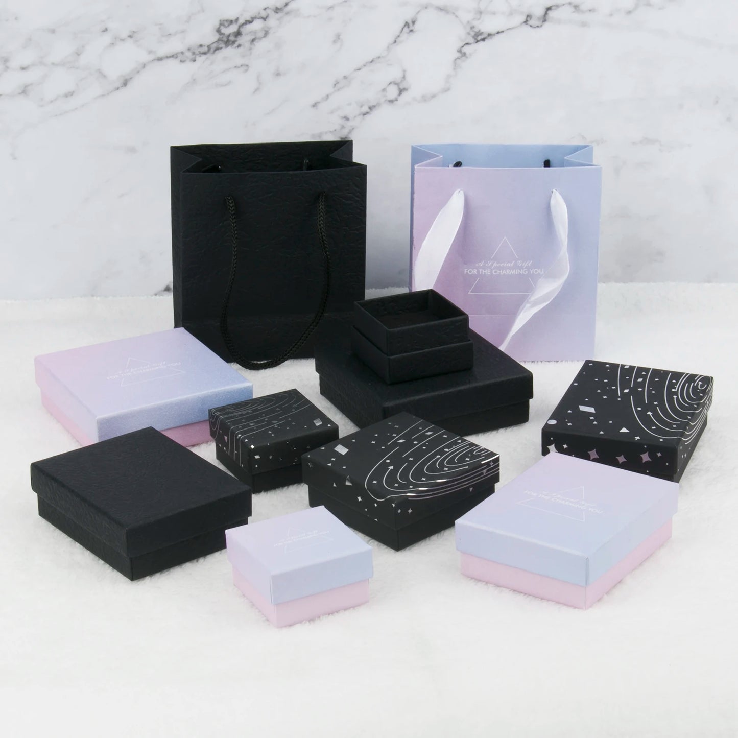 Multi Size Square Ribbon Jewelry Box