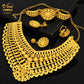 ANIID Luxury Indian Jewelry Sets for Women Party Dubai 24K Gold Color Necklace Set African Wedding Traditional Jewelry Gifts