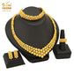 ANIID Luxury Indian Jewelry Sets for Women Party Dubai 24K Gold Color Necklace Set African Wedding Traditional Jewelry Gifts