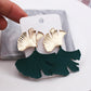 Fashion Geometric Gold Color Ginkgo Biloba Leaf Shape Drop Earring Creative Personality Earring Jewelry