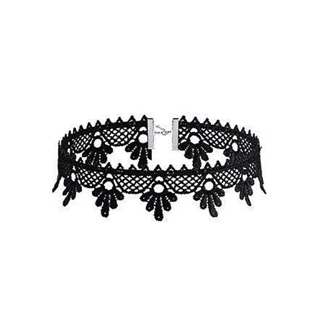 Neo-Gothic Punk Black Sexy Lace Chokers Necklace For Women Fashion Retro Clavicle Chain Halloween Collar Choker Steampunk Gifts