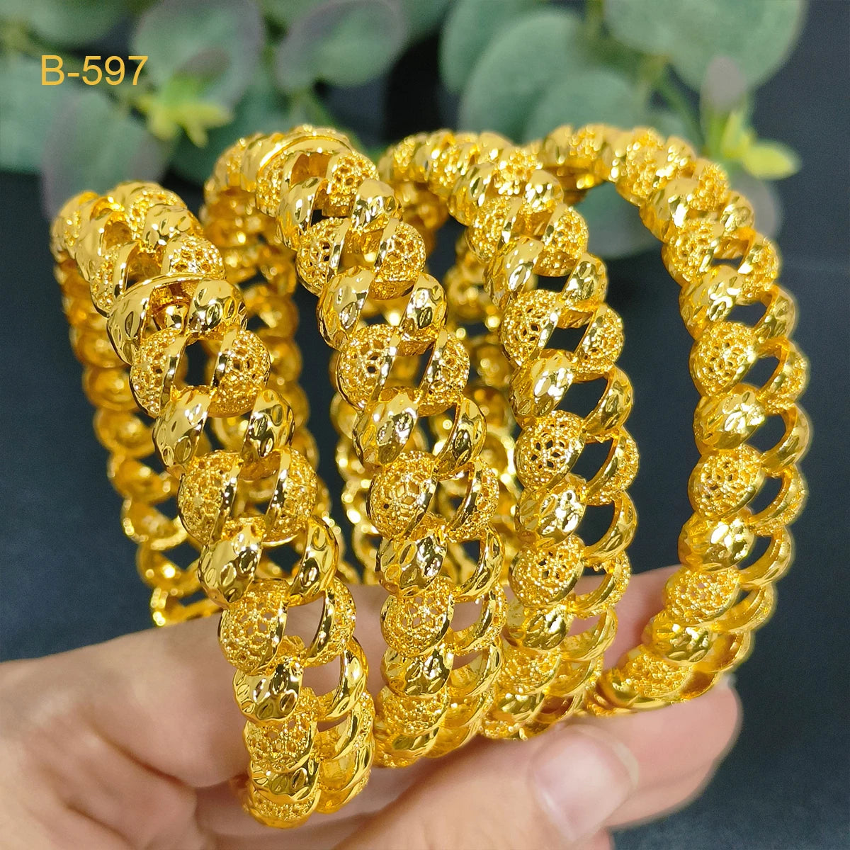 ANIID Luxury African 24k Gold Plated Bangles For Indian Women Wedding Bridal Ethiopian Brazilian Bracelets Dubai Jewellery Gifts