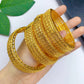 ANIID Fashion Dubai Bridal 24k Gold Color Round Bracelets Bangles  Ethiopian Luxury Hand Jewelry for Indian Wedding Party Gifts