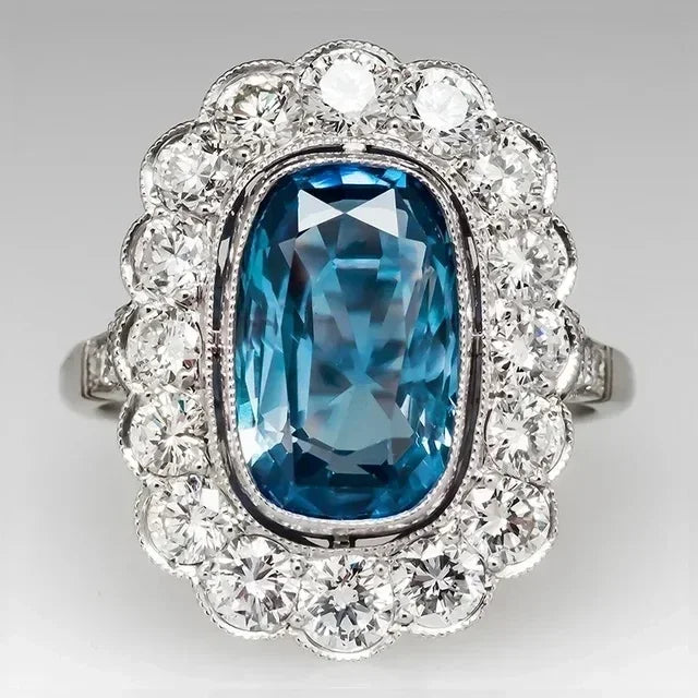 Gorgeous Sparkling Crystal Zircon Design Ring for Women, Exquisite and High-end Accessories  Women's Temperament Jewelry