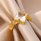 Delicate Colorful Zircon Rings for Women New In Gold Color Wedding Ring Aesthetic Fashion Jewelry Gift anillos mujer