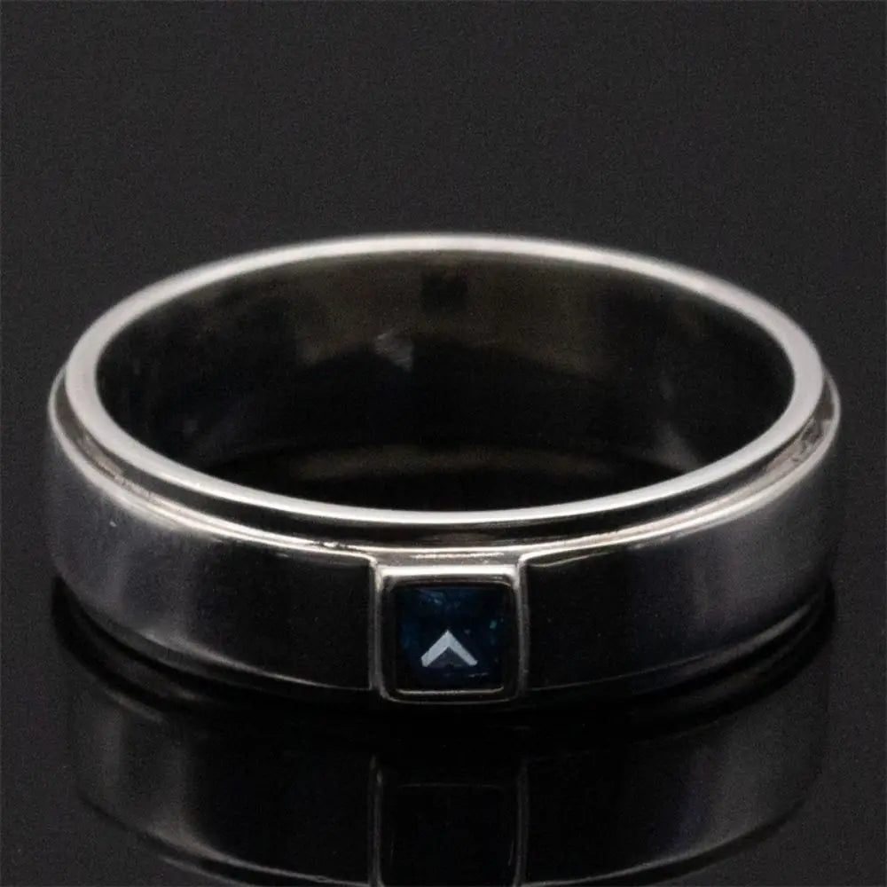 Custom Luxury Expensive High Quality Jewelry 925 Sterling Clear Black Blue Cubic Zircon Stone Silver Rings Men