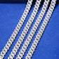 10mm Diamond Cuban Link Chain White Gold/18K Gold Plated Bling 5A+ CZ Necklace Rapper Hip Hop Luxury Jewelry for Men and Women