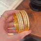 Light luxury fashion 24K real gold half-circle diamond snap bracelet au9999 gold stacked women's jewelry