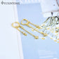 925 Sterling Silver Neddle Multi-pendant micro-embedded Chain Star Pendant Hoop Earrings For Women Fashion Party Jewelry Gifts