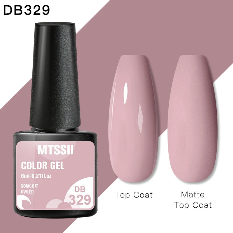 Mtssii 6ML Reflective Gel Nail Polish Shiny 14 Colors Semi-permanent UV Gel varnish Hybrid Nail Polish for Nail Art Manicure